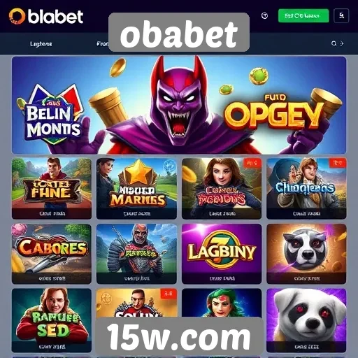 Visão geral dos jogos disponíveis no obabet